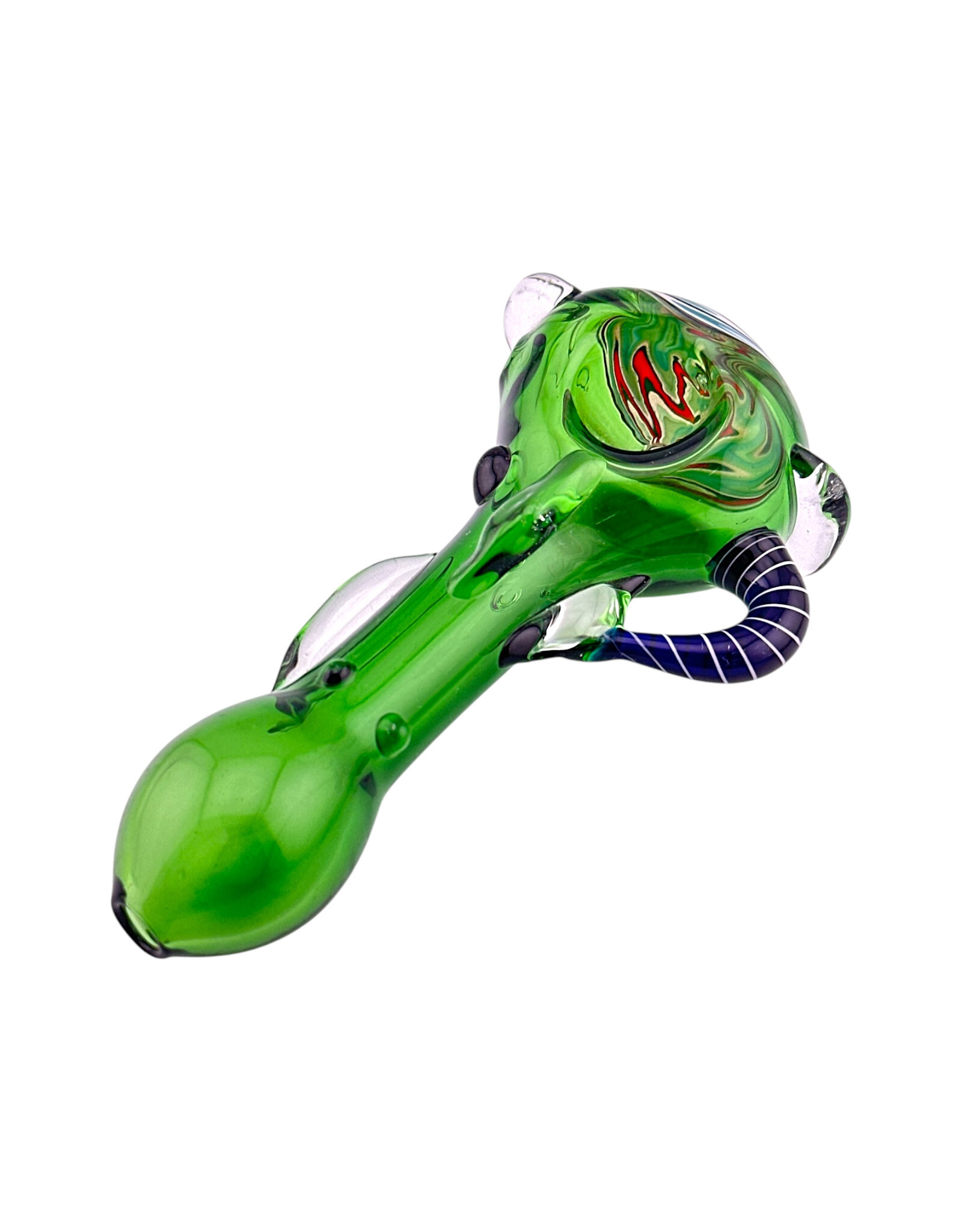 Solid  Green Spoon With Reversal On Head And Horn On Side