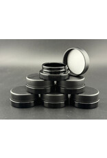 All Black 7ml low profile cosmetic jar