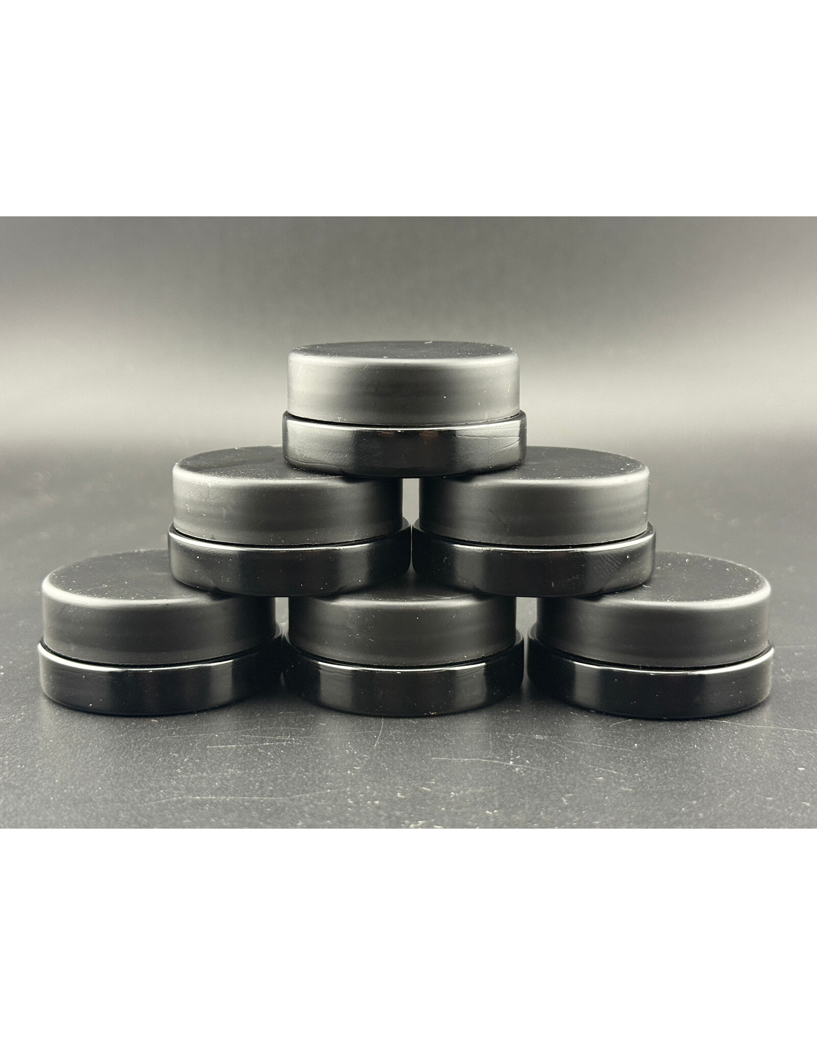 All Black 7ml low profile cosmetic jar