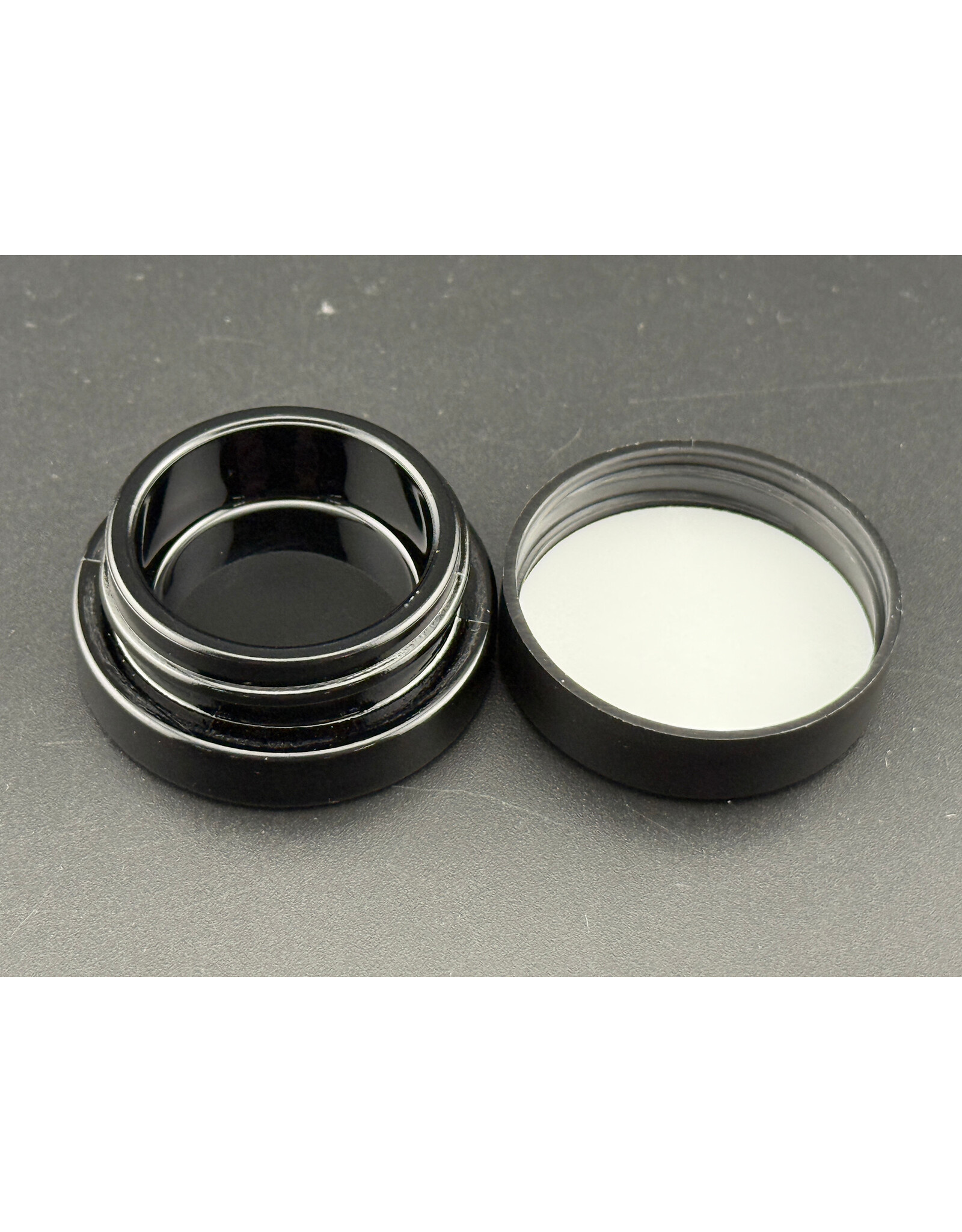 All Black 7ml low profile cosmetic jar
