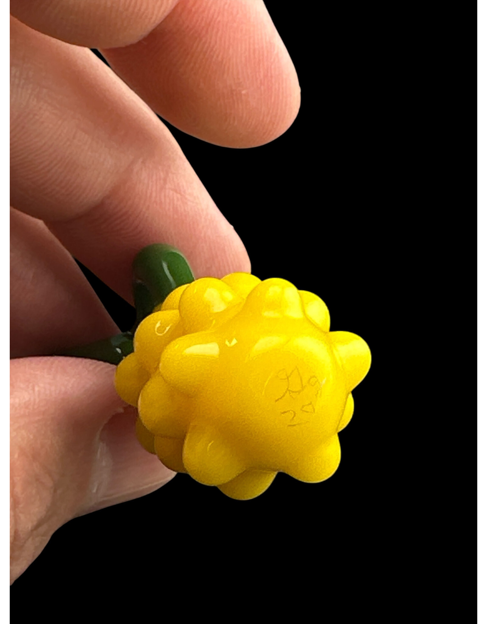 Goose Glass Yellow Pineapple Pendant