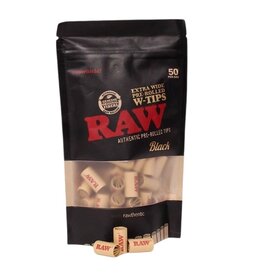 Raw Raw Black Extra Wide Pre-Rolled Tips 50 Count Raw Raw Black Extra Wide Pre-Rolled Tips 50 Count