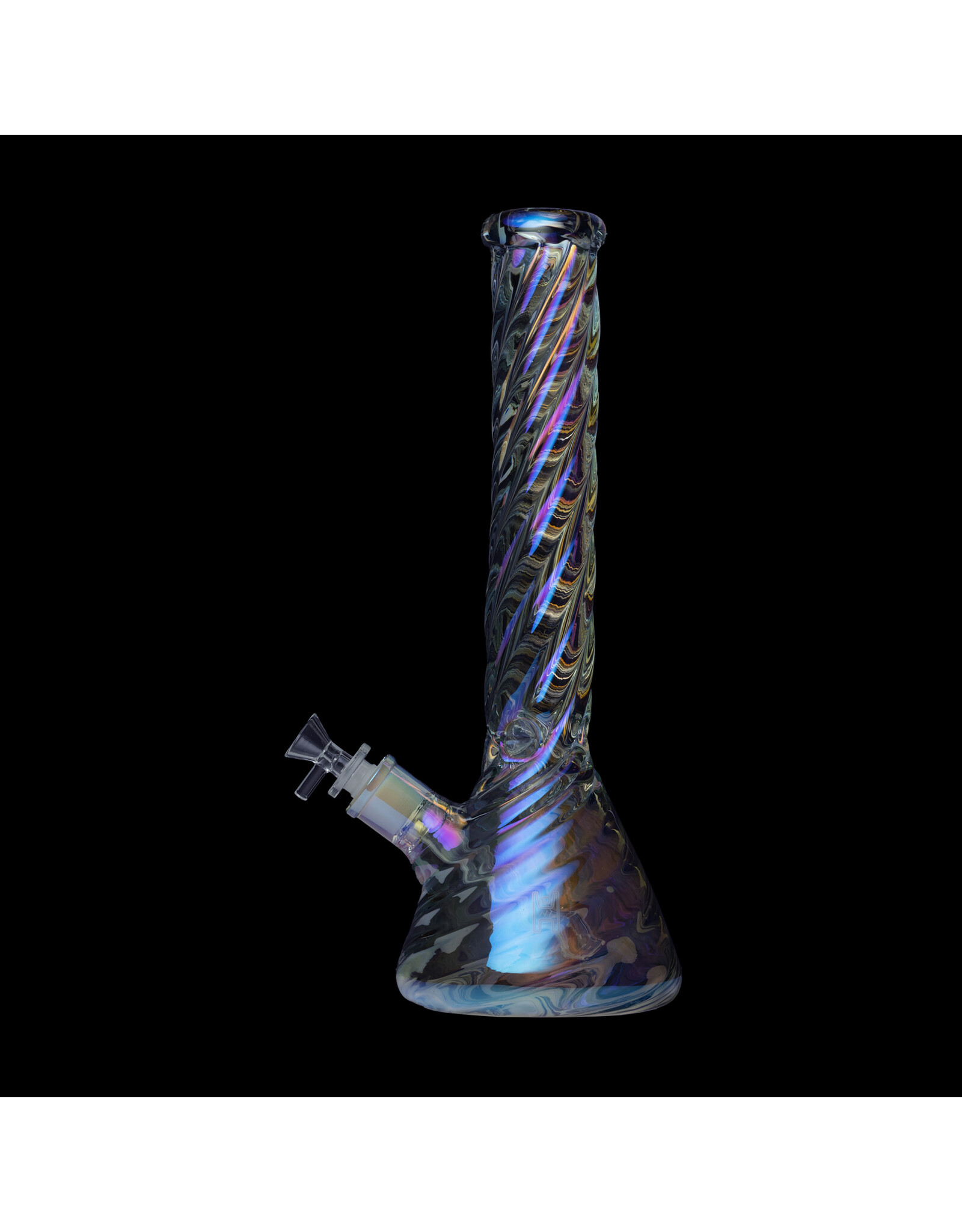 Human Grade Human Grade Twisted Iridescent 12" Beaker