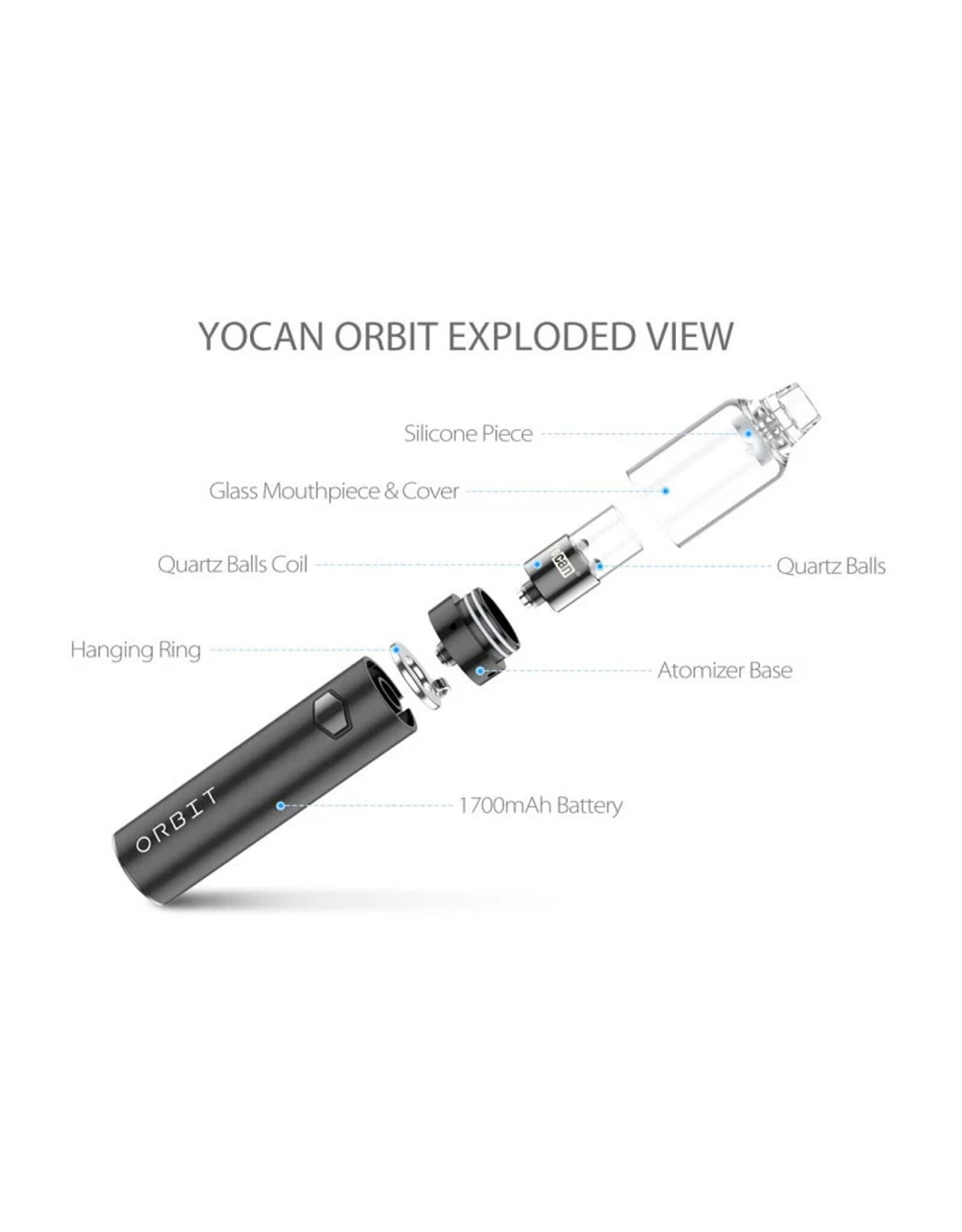 Yocan Yocan Orbit Concentrate Vaporizer Black 1800mAh