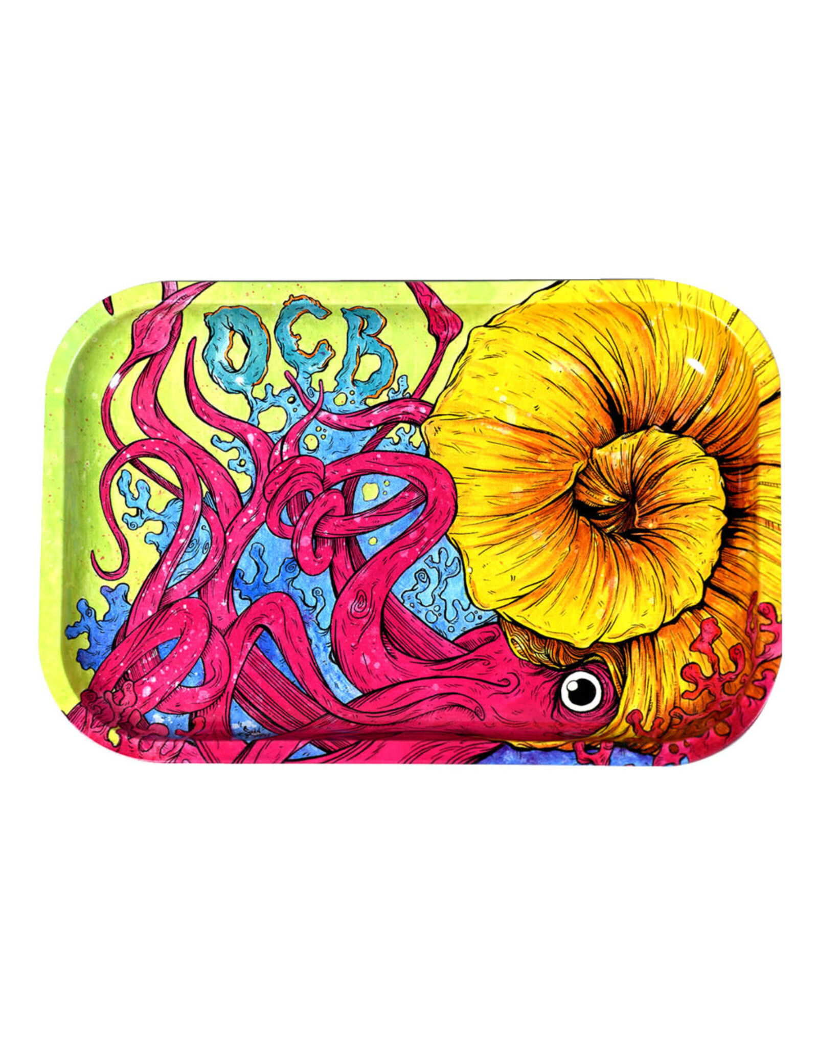 ocb papers OCB Limited Edition Metal Rolling Tray | Cephalopod Medium