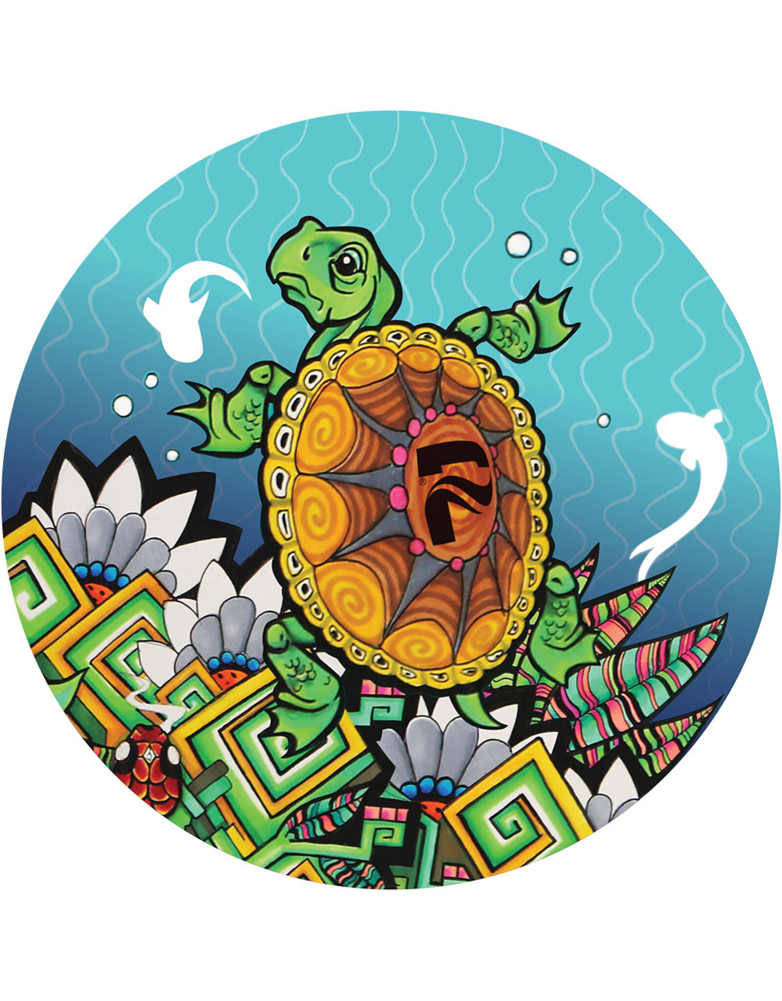 Pulsar Pulsar DabPadz Round 8" | Psychedelic Jungle Turtle