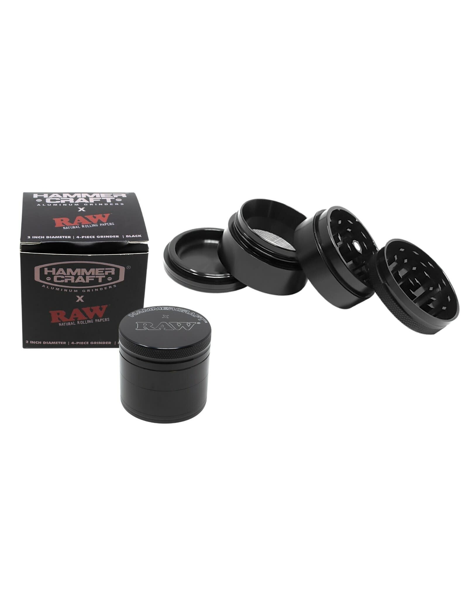Raw Hammercraft X Raw Grinder 2.2" 4pc Black