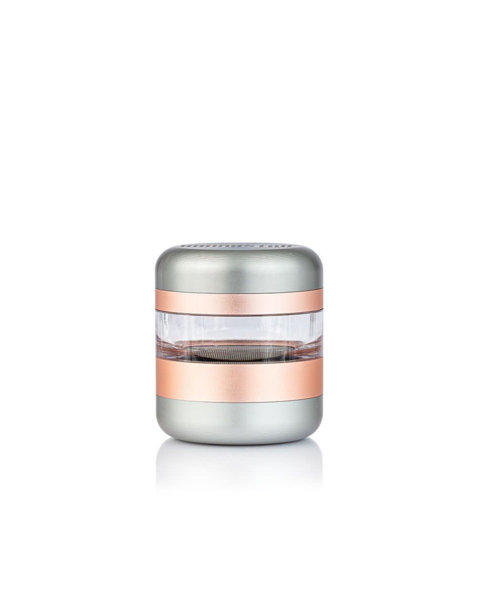 Kannastor Kannastör® GR8TR® V2 Series Jar Grinder Screen Chamber and Stainless Easy Change Screen™ Matte Rose Gold