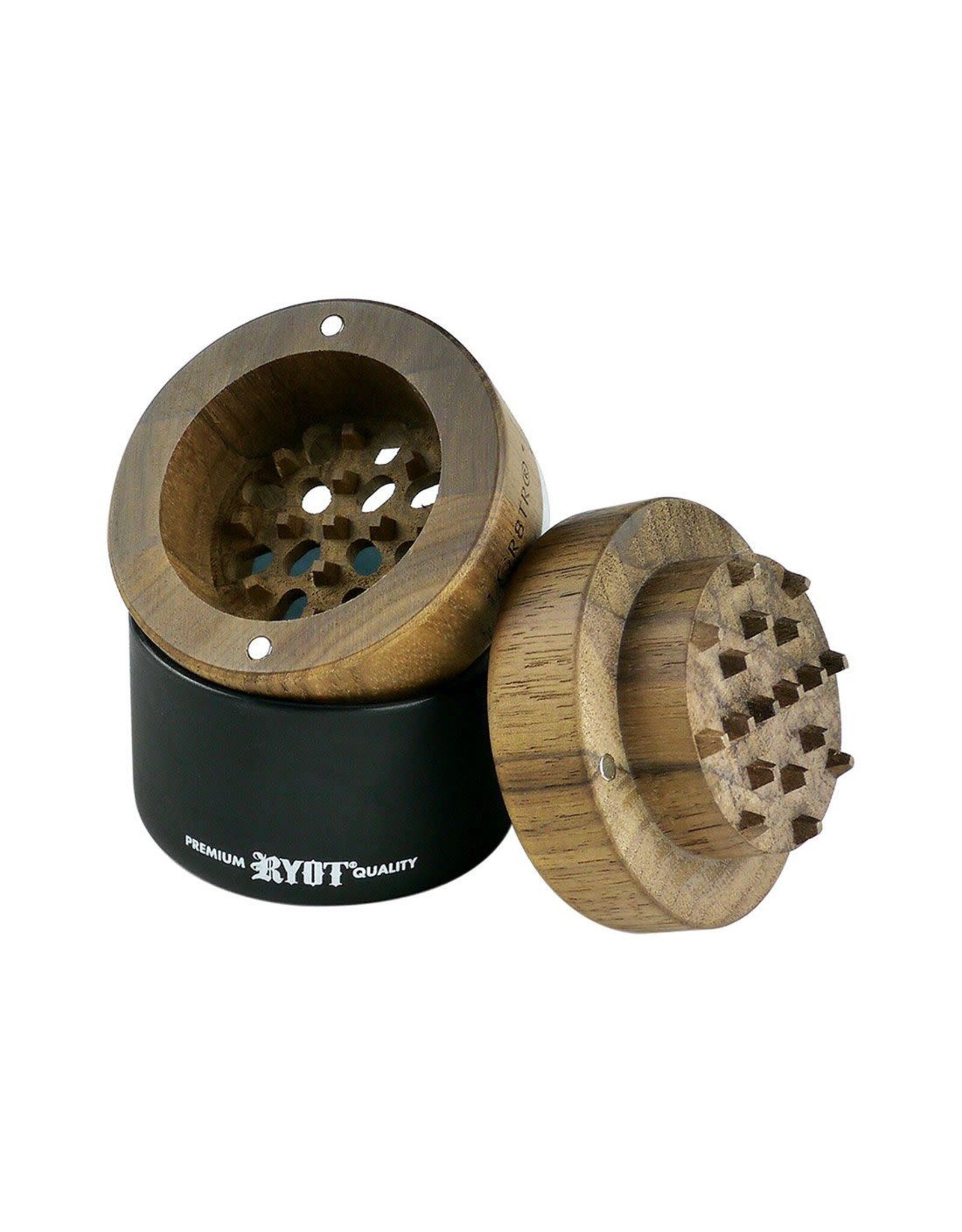 Ryot RYOT Wood GR8TR with Matte Black Jar Body and Walnut Top