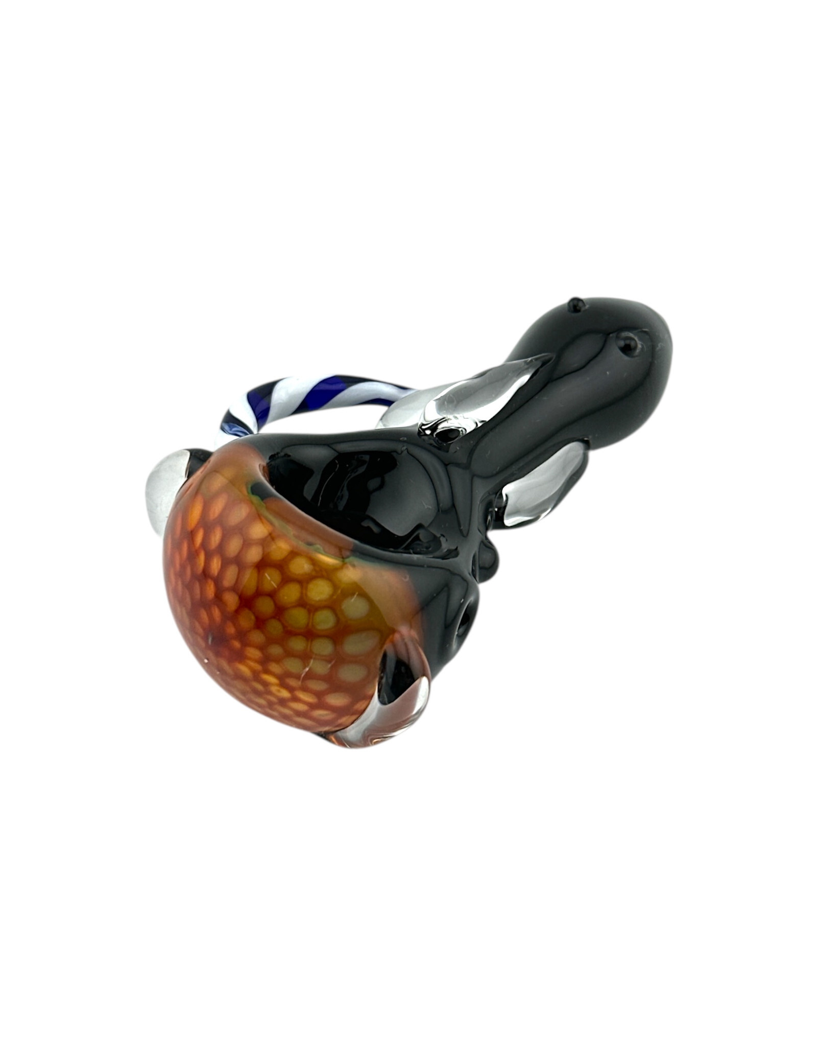 Black Spoon With Honeycomb Head And Horn