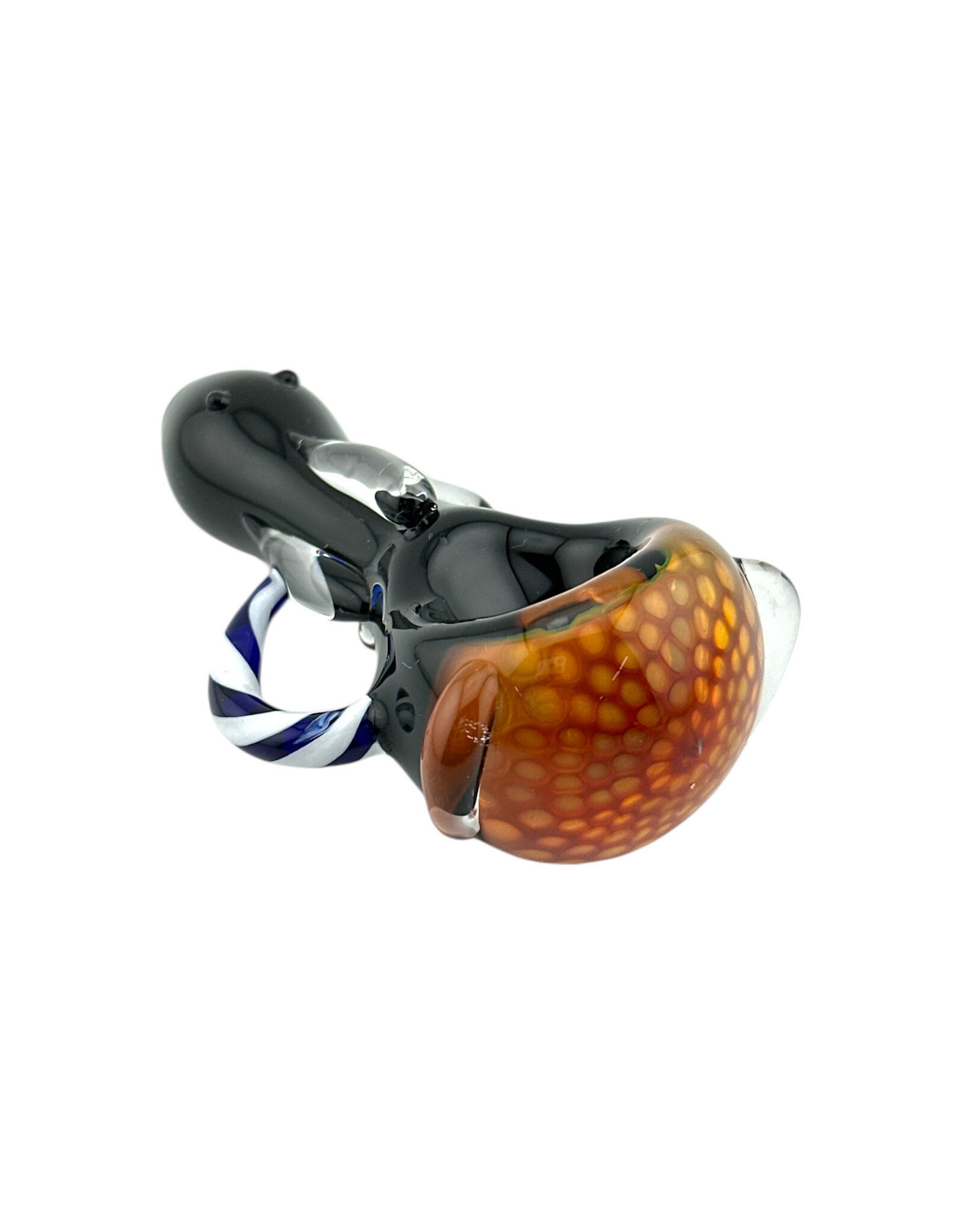 Black Spoon With Honeycomb Head And Horn