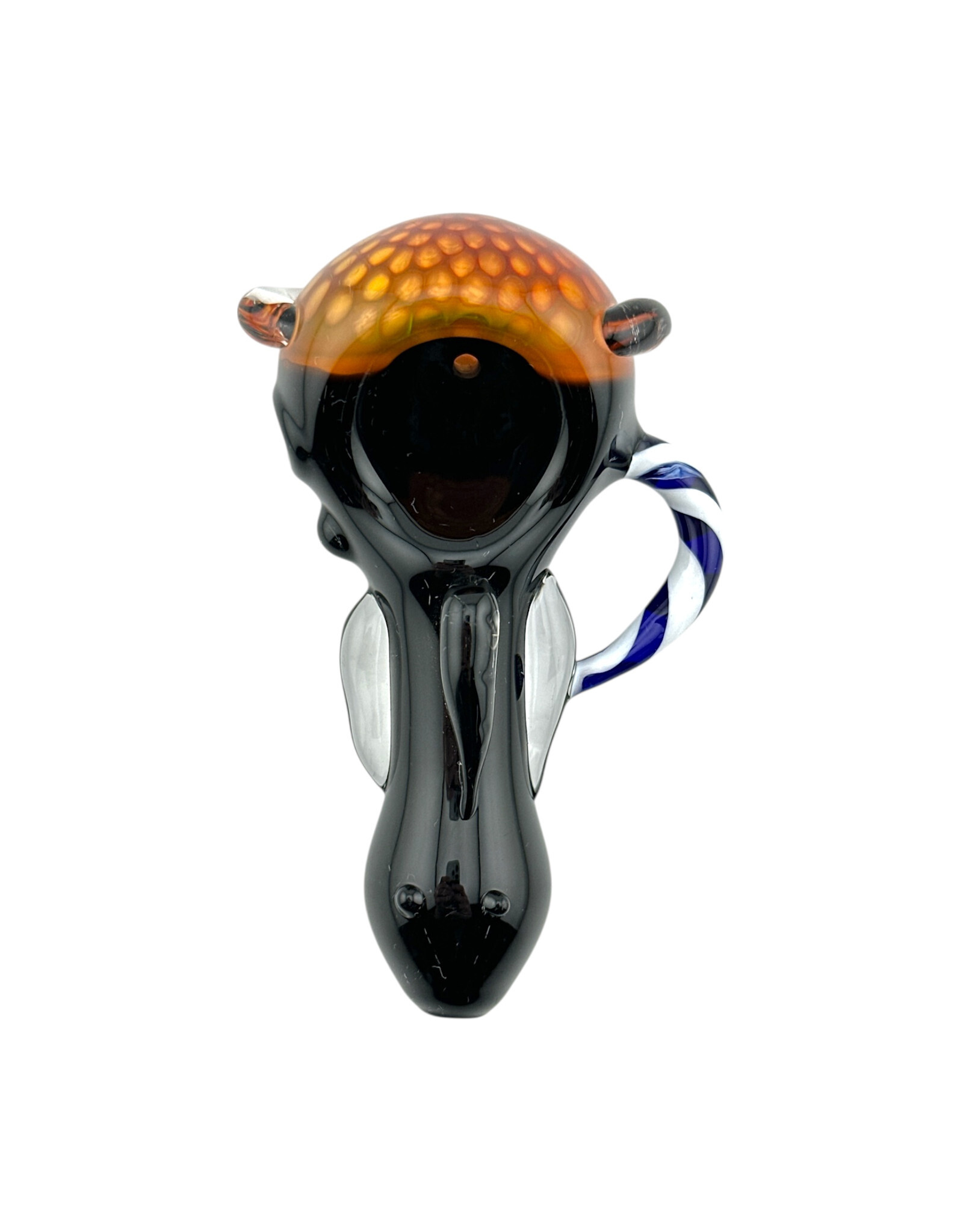 Black Spoon With Honeycomb Head And Horn