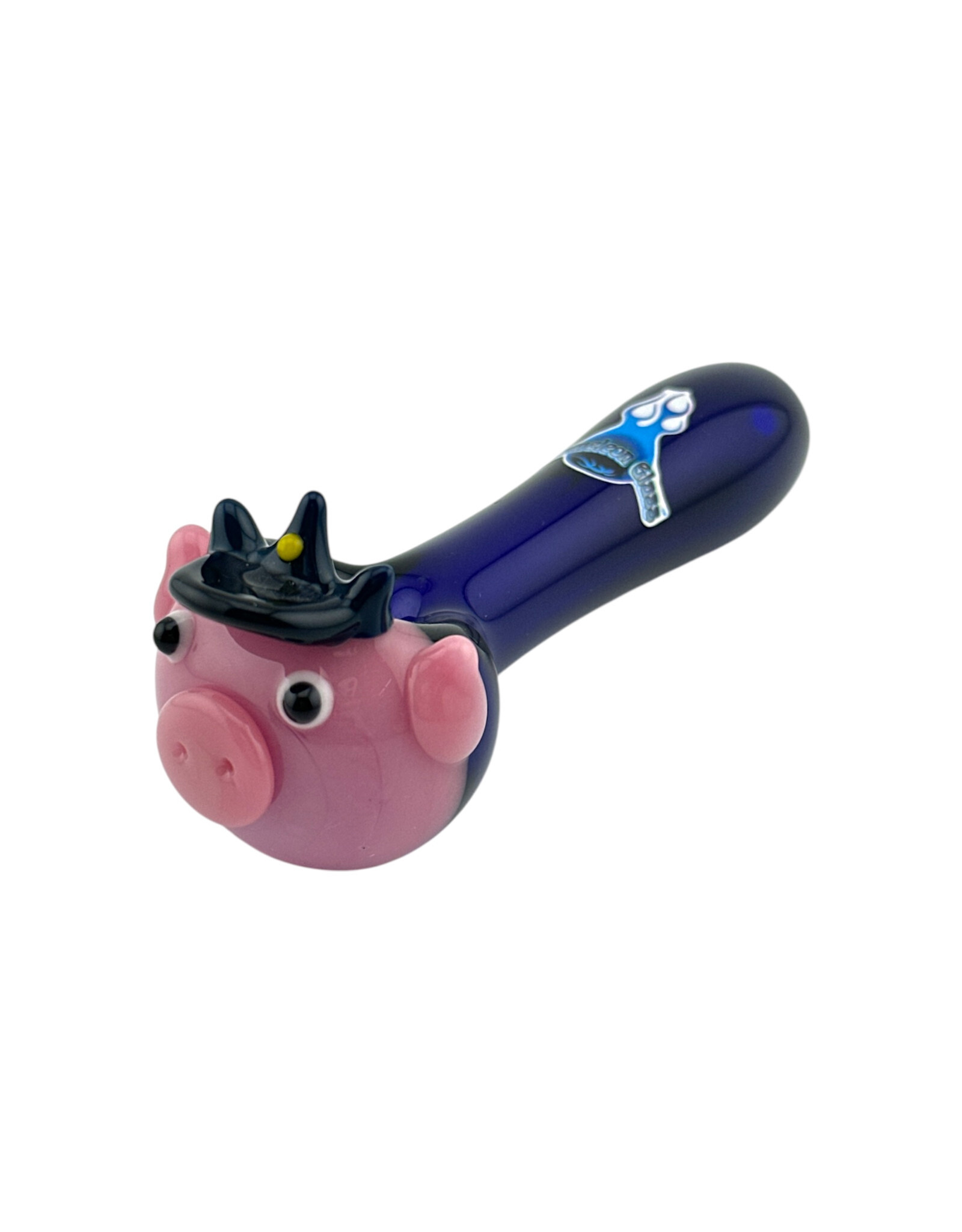 Chameleon Glass Officer Porky Pipe