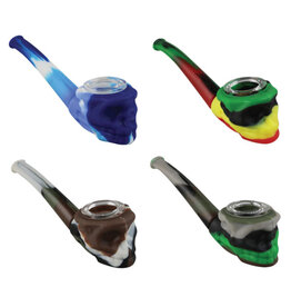 Silicone Skull Handpipe - 4.5" Assorted Colors