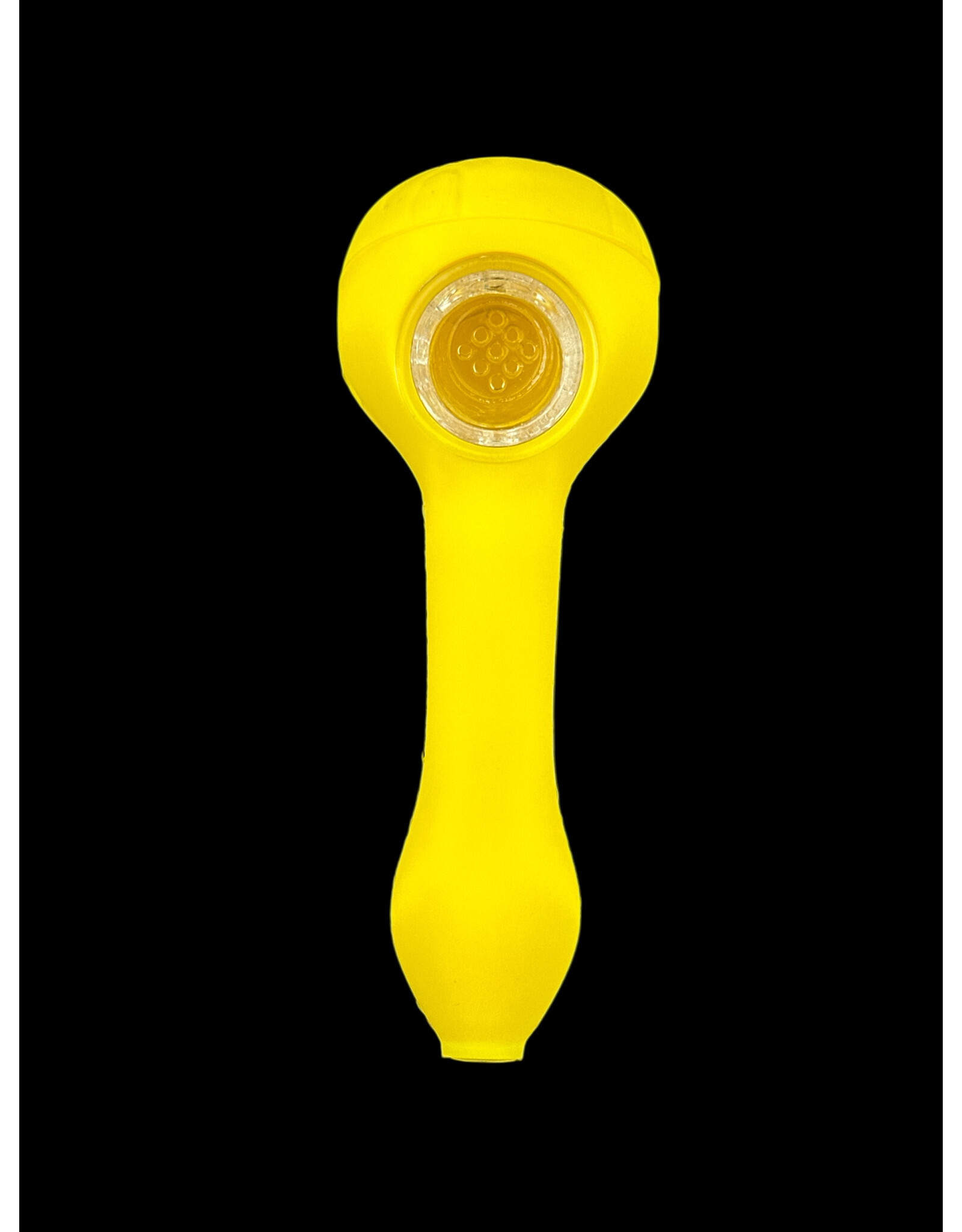 Spongebob Silicone spoon with glass multi hole bowl