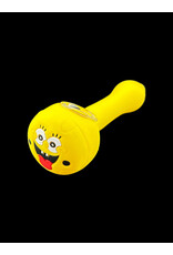 Spongebob Silicone spoon with glass multi hole bowl