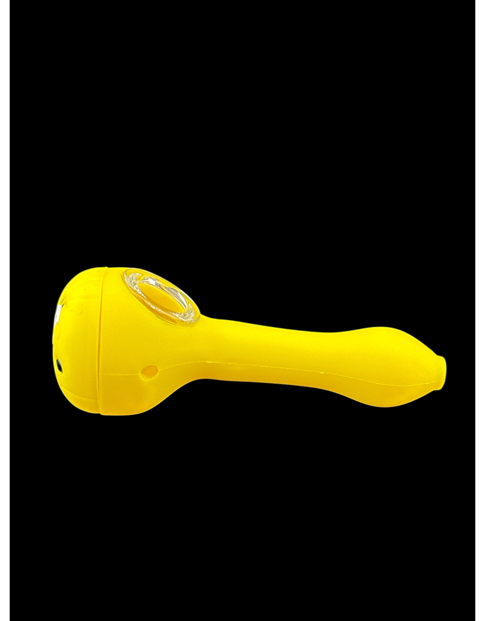 Spongebob Silicone spoon with glass multi hole bowl