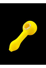 Spongebob Silicone spoon with glass multi hole bowl