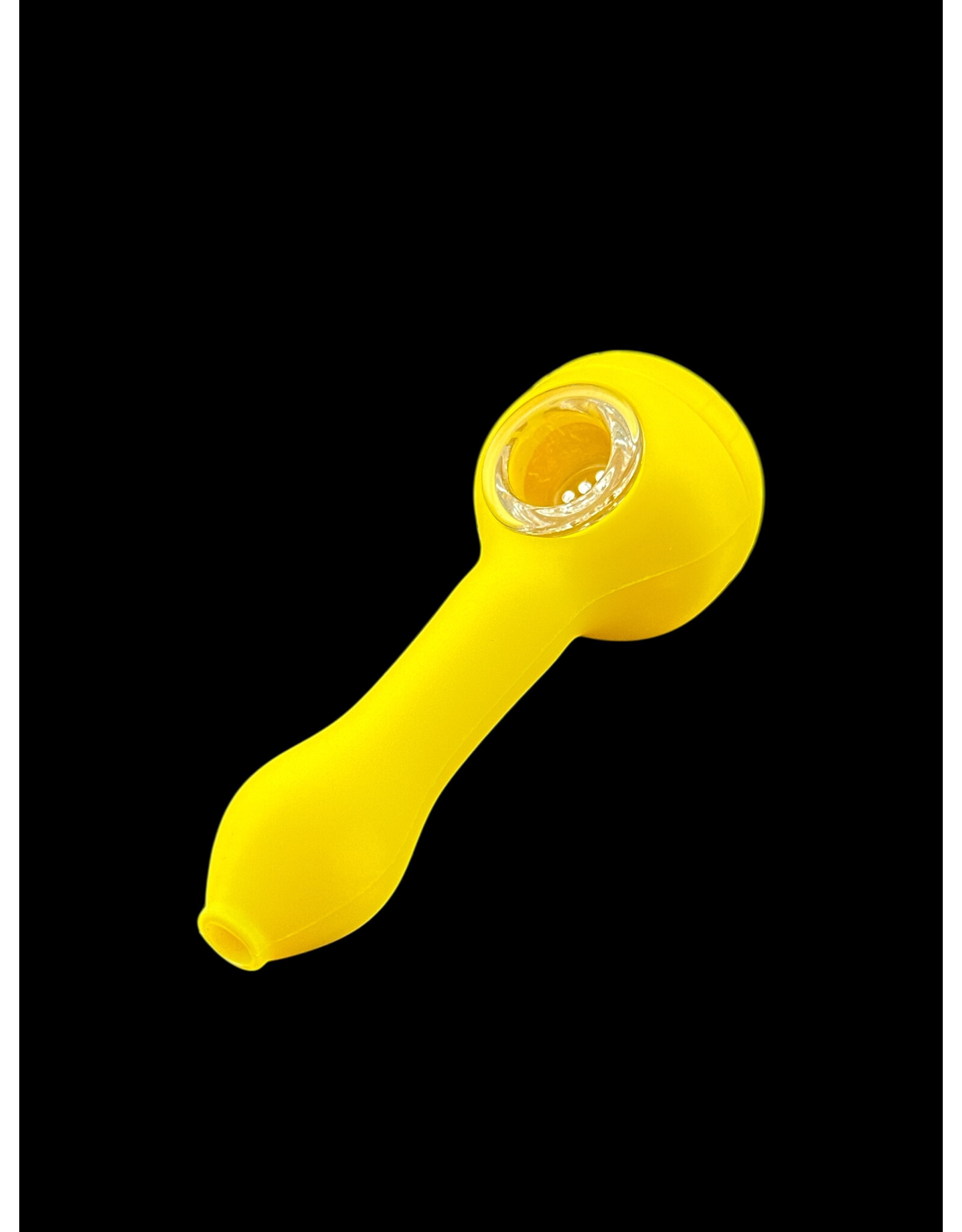 Spongebob Silicone spoon with glass multi hole bowl