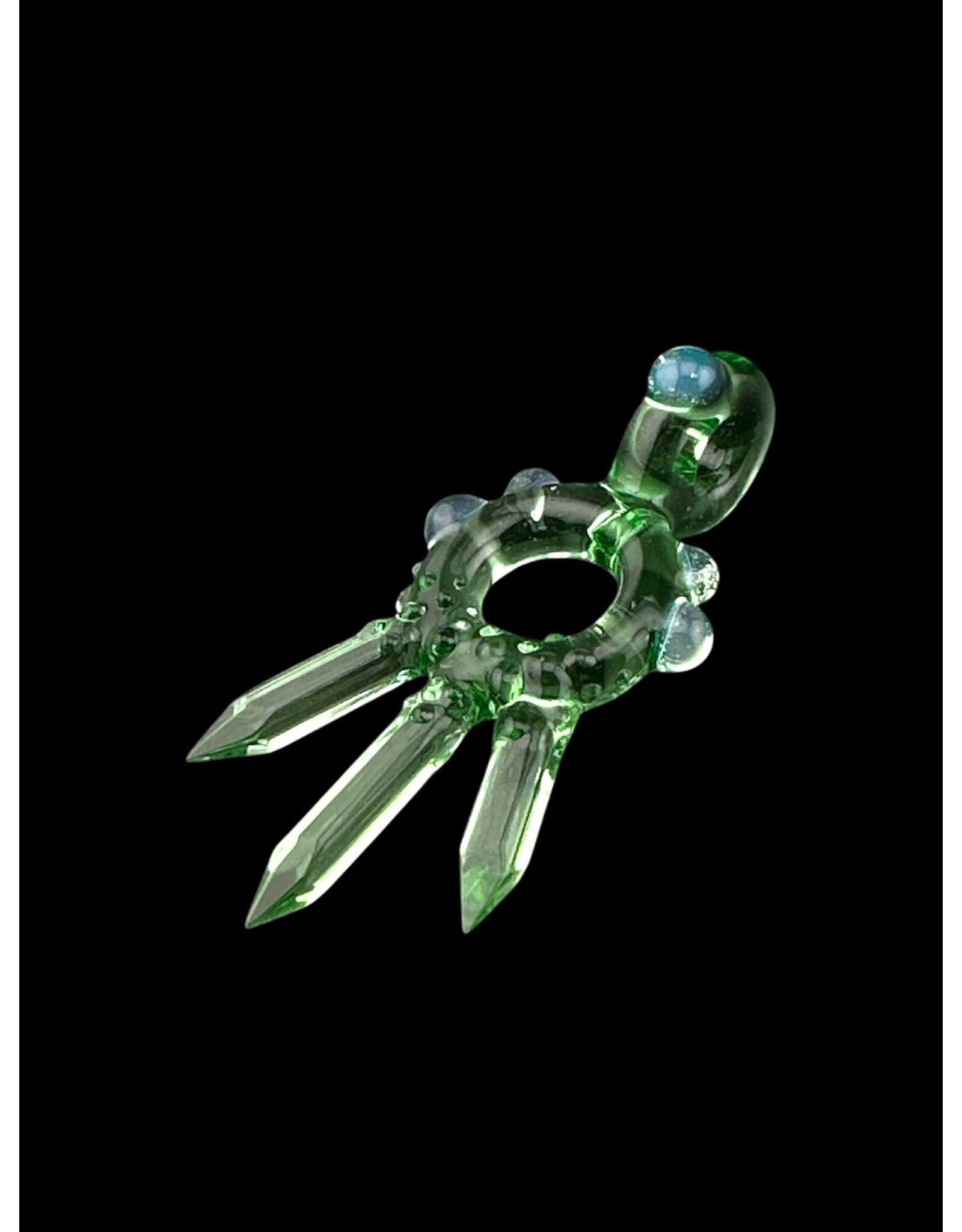 Based Glass Crystal Growth Color Ring Pendant