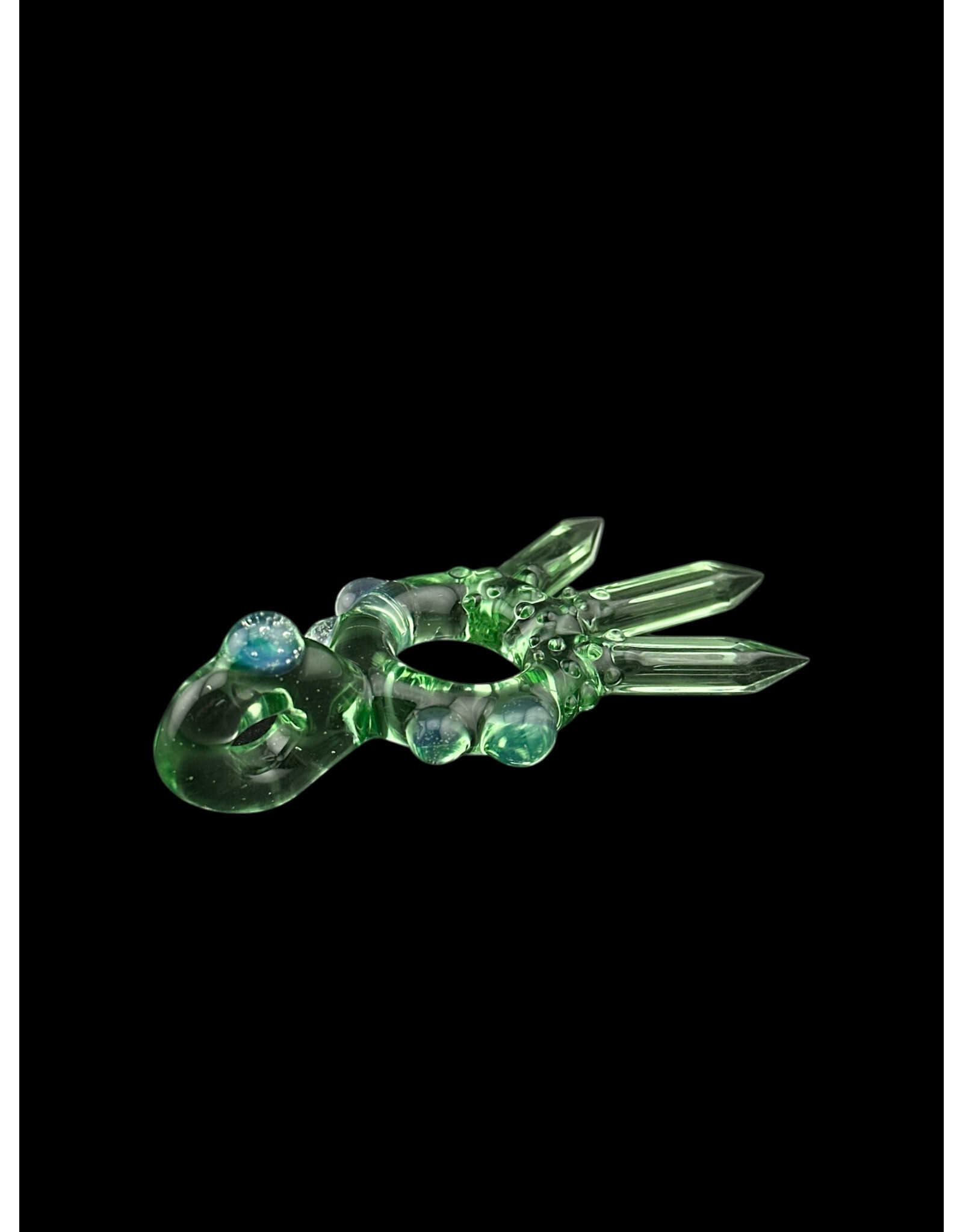 Based Glass Crystal Growth Color Ring Pendant