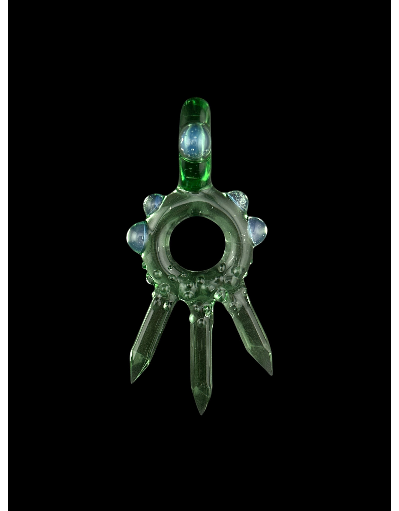 Based Glass Crystal Growth Color Ring Pendant