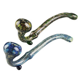 Fumed Sherlock Glass Pipe 8.5" Assorted Colors