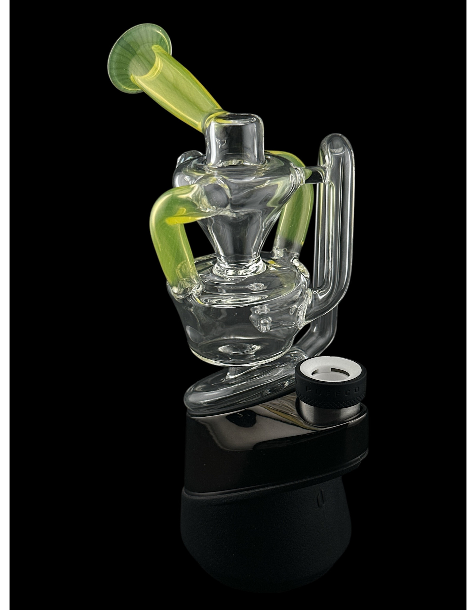 Iridescent Superior ECO Lemon Candy Dualy Puffco Peak Attachment