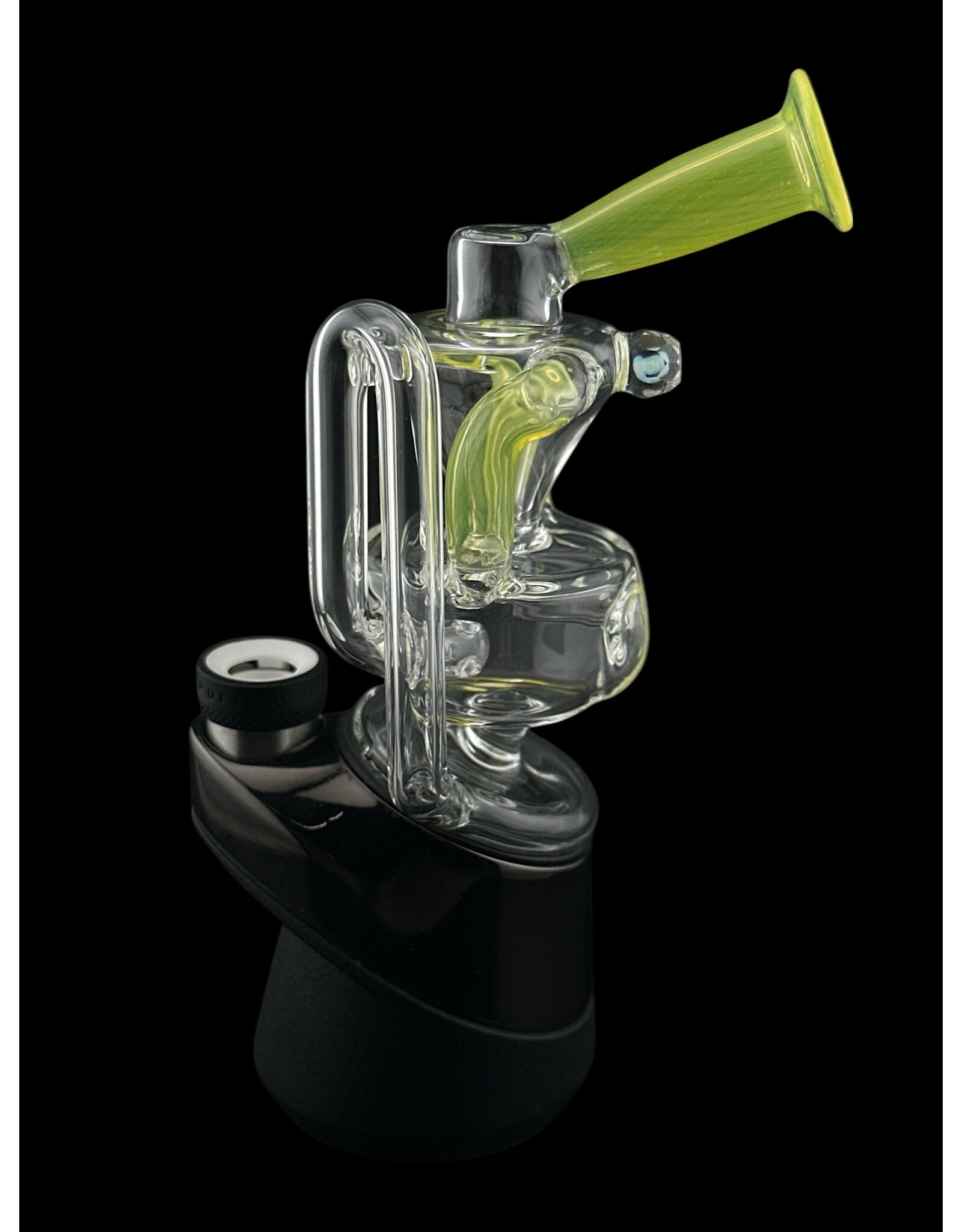Iridescent Superior ECO Lemon Candy Dualy Puffco Peak Attachment