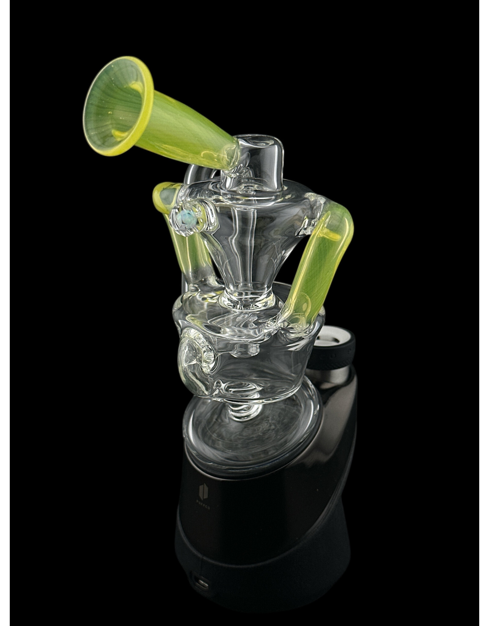 Iridescent Superior ECO Lemon Candy Dualy Puffco Peak Attachment