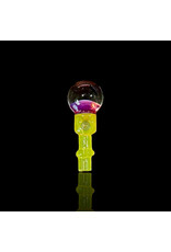 Tokr Glass Marble Rose Cloud/Yellow Joystick Cap For Puffco Peak Pro 3DXL By Tokr Glass