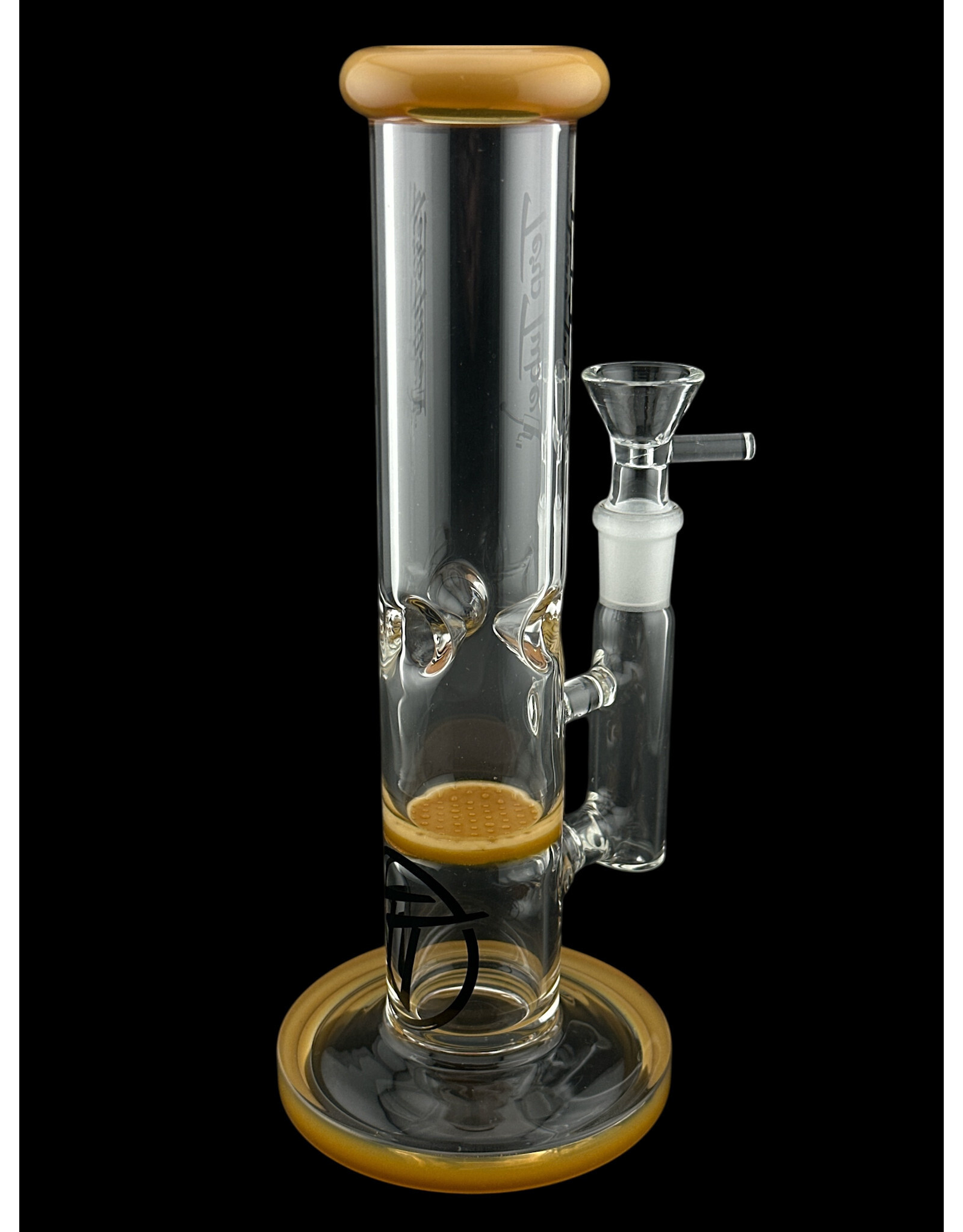 Terp Tube Terp Tube 9" Straight Disc Orange Accent  Water Pipe