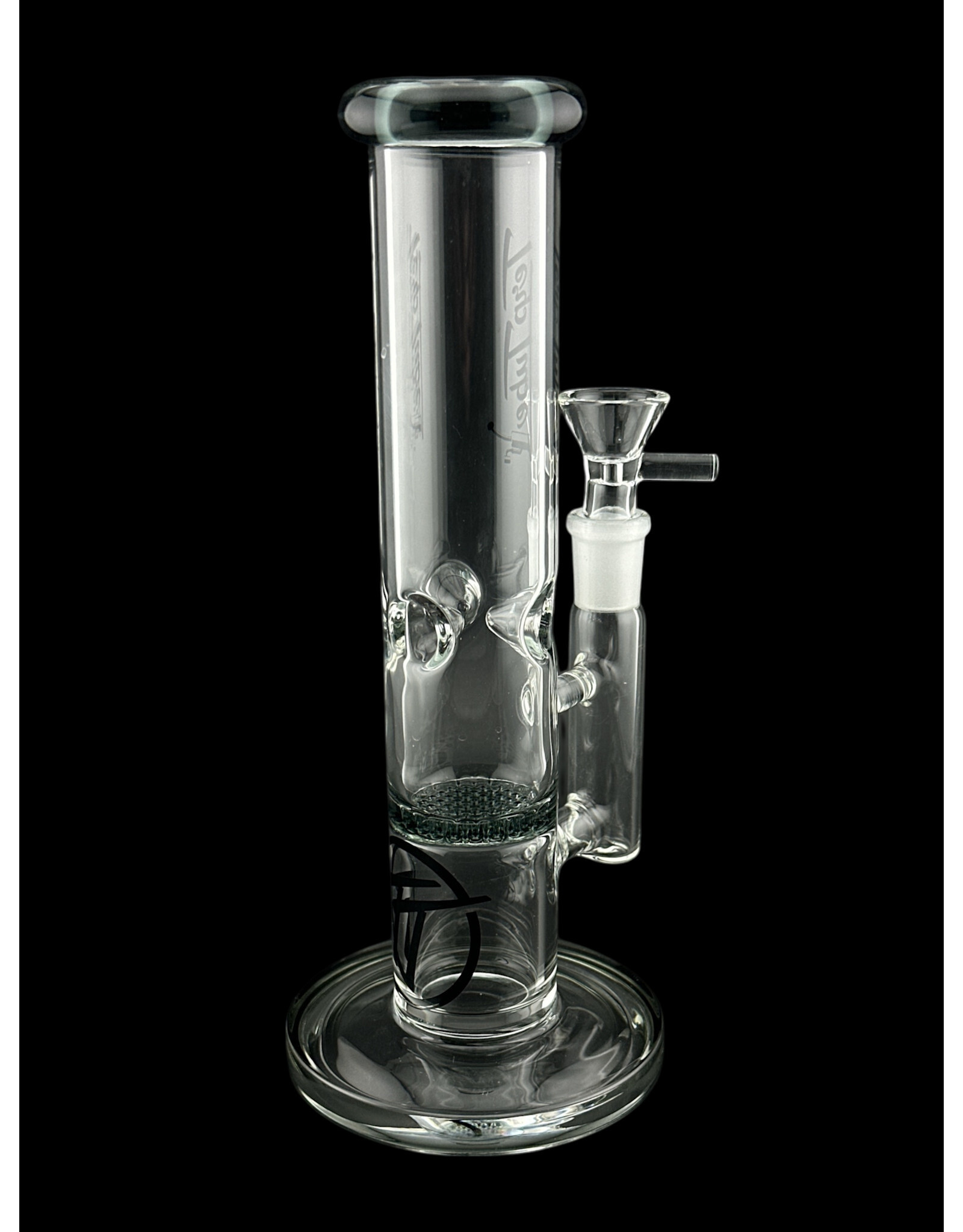 Terp Tube Terp Tube 9" Straight Disc Black Accent  Water Pipe