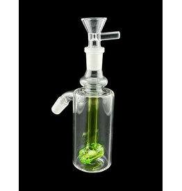 Human Grade Human Grade Dk Barrel Green Accent Ash Catcher 14mm 45 Degree