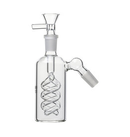 Human Grade Human Grade Clear Spiral Ash Catcher 14mm 45 Degree