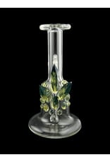 Based Glass Clear With Green Crystal Growth Mini Beaker With Matching Carb Cap