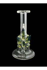 Based Glass Clear With Smoke Green Crystal Growth Mini Beaker With Matching Carb Cap