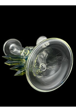 Based Glass Clear With Smoke Green Crystal Growth Mini Beaker With Matching Carb Cap