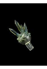 Based Glass Clear With Green Crystal Growth Mini Beaker With Matching Carb Cap