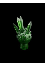 Based Glass Based Glass Green Crystal Growth Spinner Bubble Carb Cap