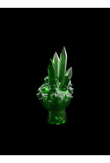 Based Glass Based Glass Green Crystal Growth Spinner Bubble Carb Cap