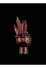 Based Glass Based Glass Red Crystal Growth Spinner Bubble Carb Cap