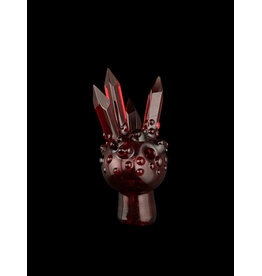 Based Glass Based Glass Red Crystal Growth Spinner Bubble Carb Cap