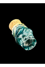 Teal Monster Jar With Teeth