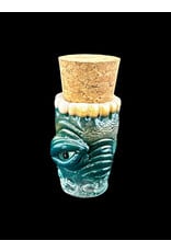 Teal Monster Jar With Teeth