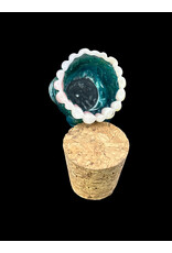 Teal Monster Jar With Teeth