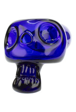Chameleon Glass Bone Head Blue Pipe