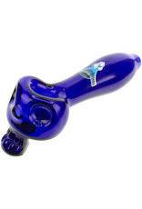 Chameleon Glass Bone Head Blue Pipe