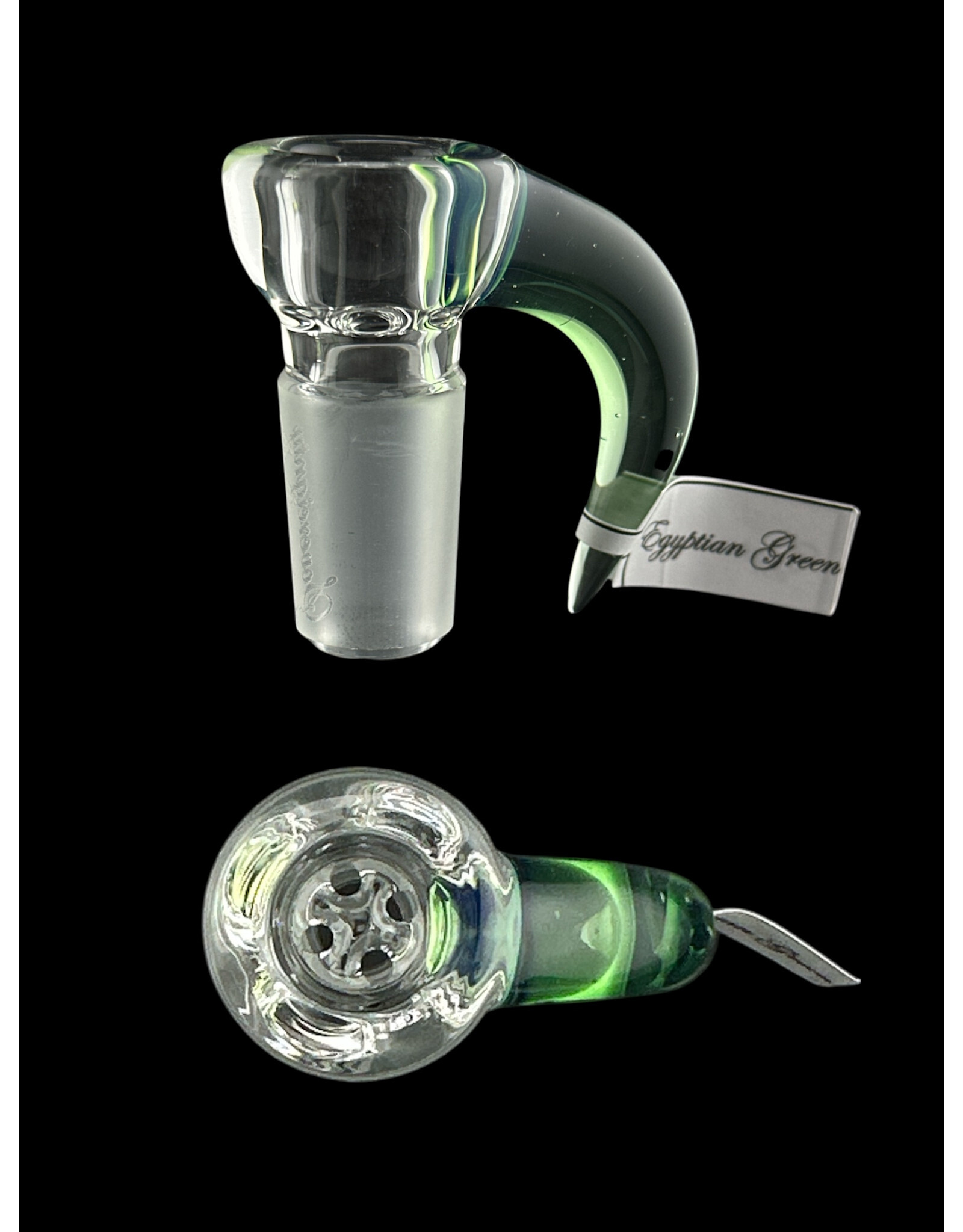 Sovereignty glass Shorty 4 Pawn Stemline Partial Accent Egyptian Green