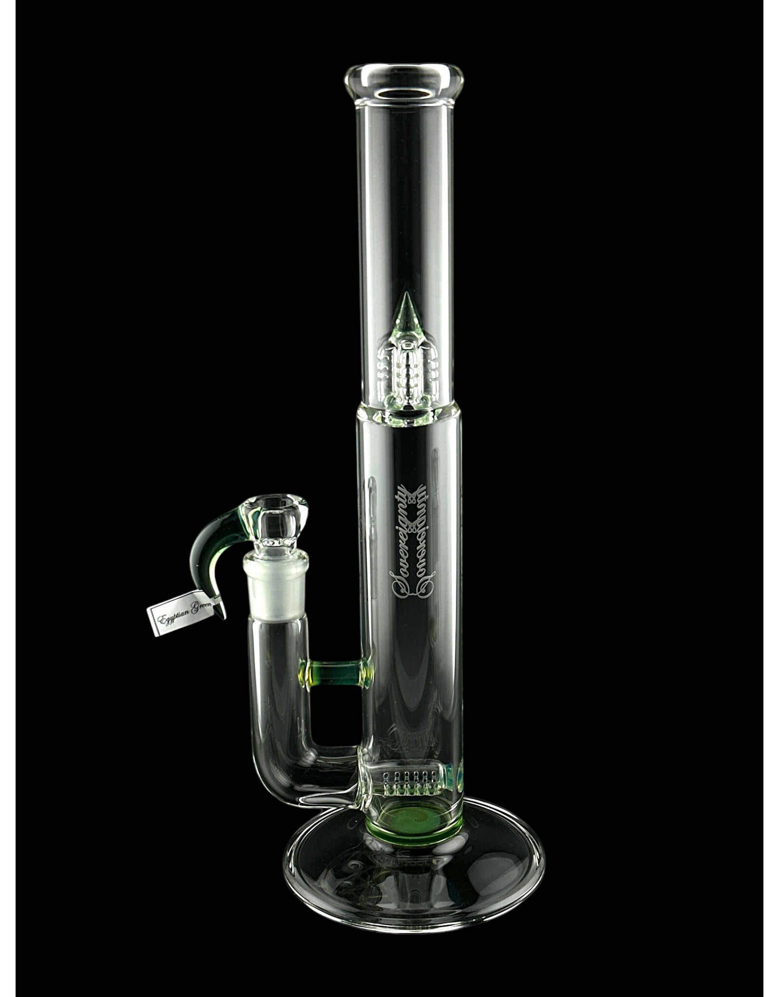 Sovereignty glass Shorty 4 Pawn Stemline Partial Accent Egyptian Green